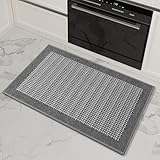 SIXHOME Grey 40 * 60cm Kitchen Mats non slip Washable Modern Kitchen Absorbent and Stain-Resistant Kitchen Floor Runners