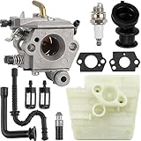 ZAMDOE Carburetor for stihl 024 026 PRO MS260 MS240 MS260 PRO Chainsaw Replaces 1121 120 0610 WT-403B WT-403A with Air Filter Spark Plug Fuel Line
