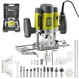 Electronic Wood Router 240V, DEWINNER Laminate Wood Working Joiners Tool, Compact Router with Trimmer Base DE-682BMC