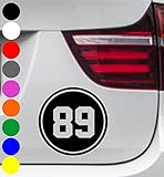 wDesigns Car Sticker Race Number Rally Circle Motorcycle Tuning Decal – Any Size