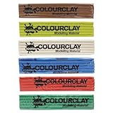 Scola Modelling Colour Clay, Assorted Colours, 6 x 3kg, Arts & Crafts Projects, For Schools and Children