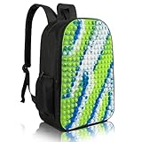 CNRYRIO kids backpack Large Pop it Fidget Toys backpack suitable for 4-8 8-12 years old boys and girls Back to school, Tie Dye Green, 大号, Pop It Backpacks