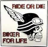 GBJUK Ride or Die Biker Metal Enamel Pin Badge