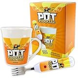 Kimm & Miller Pot Noodle Gift Set with Spinning Fork & Mug - Funny Novelty Gifts for Men, Women, Teens & Students - Original Curry Design