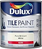 Dulux Watercolour Tile Paint Pure Brilliant White - 600ml