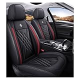ZARUXCHA Car Cover Seats Full Set For Toyota RAV4 2023 2024 2025, Full Set Waterproof Seat Covers, Set Leather Car Seat Cushion Protectors, Airbag Compatible(D(Dark Red))