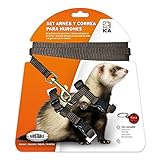 ICA DA973 Ferret Harness and Leash Set, Black