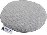 Medi Partners Cherry Stone Cushion Heat Pillow for Babies 180g Round 15cm Eco Natural 100% Cotton Heat and Cold Therapy Massage Therapy (Grey)