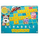 Mattel Games Scrabble Junior Kids Crossword Game with 2-Games-in-1, 2-Sided Game Board for 2 to 4 Players Ages 6 to 10 Years Old, Y9667