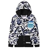 Fortnite Hoodie for Boys Teenagers Zip Up Jacket Warm Hooded Pullover Cosy Zipped Long Sleeve Gaming Sweater Casual Fashion Gaming Gifts for Boys (9-10 Years, Camo)