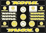 Bicycle Replacement Decal Set Adhesive Vinyl Sticker Compatible for Kona Frames Yellow (Matte)