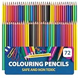 SOL 72 Colouring Pencils, Assorted Colouring Pencils for Children & Adults with a Wide Colour Range, Break-Resistant Artist Drawing Tools for Arts & Crafts, Rich Vibrant Hue that Blend Smoothly