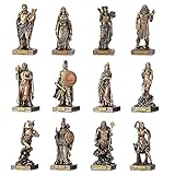 Veronese Design Bronze Finished 12 Olympians Greek Pantheon Miniature Statue Set