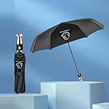 YIFANFENGSHUN Car Wind Resistant Fully Automatic Umbrella for Peugeot 107 3-door 2008-2012, Car Umbrellas Folding Sun Protection Printed Logo Umbrella Accessories
