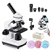 BEBANG 100X-2000X Microscope for Kids Adults, Professional Biological Microscope Kit for Students School Laboratory