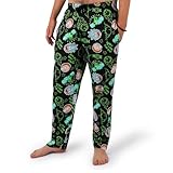 RICK AND MORTY Lounge Pants for Men – 100% Cotton Pyjama Bottoms with Pockets – Funny All Over Character Print Sleep Trousers – Official Licensed Adult Swim Loungewear (XXL)