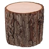 TOPBATHY Wooden Pile Decoration - Realistic Tree Stump for Wedding Decor Rustic Centerpiece Hollow Design 15Cm Coffee Bark for Home and Garden