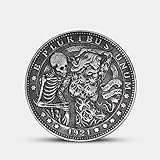 NIUBB If you die, you will love ghosts, beauty, wandering coin, skull coin, antique silver dollar, loyalty token, love coin