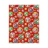 Super Mario 2 Metres Wrapping Paper, Gift Wrap Roll 2metres x 70 cm Opened. Super Mario Officially Licensed Product, Responsibly Sourced, Multi-Colour