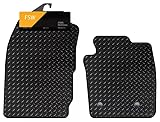 FSW - Compatible with Ford Transit Courier 2019-Onwards Tailored Van Front Floor Mats - With Black Trimming, 3mm Heavy Duty Rubber, Anti Slip, Anti Slip Backing, Rubber Van Floor Mat