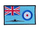 R.A.F. Ensign with Silhouette of The Vulcan Bomber Embroidered Patch