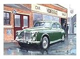 Rover P4 100 Auntie British Classic Car Birthday Fathers Day Blank Card