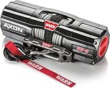 WARN 101150 AXON 55-S Powersports Winch With Spydura Synthetic Rope and HUB Wireless Receiver: 1/4" Diameter x 50' Length, 2.75 Ton (5,500 lb) Pulling Capacity, Medium