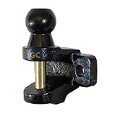 Dual Tow Hitch Heavy Duty Coupling | 50mm Tow Ball & Quick Release Pin | Max Rated Towing Weight 3000kg