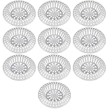 10Pcs Plastic Sink Strainers & Hair Catchers,hair catcher for shower drain, White Bath Plug, Shower Drain Covers for Kitchen & Bathroom