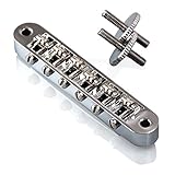 VANSON Chrome Roller Saddle Bridge for Gibson Les Paul, SG, ES Dot, Gretsch Bigsby for USA Spec Guitars (Chrome)