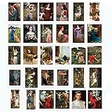 HOSTEESSCHOICE Vintage Art Postcards set of 30 Post card of English Artist John William Waterhouse variety pack Famous Painting Scenery,4 x 6 Inches