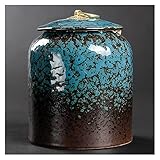 Tea Canister Large Tea Box Ceramic Crafts Tea Tanks Can Canister Collection Storage Container Tea Caddy Teaware Accessories Home Decor Tea Caddy (Size : Brass) ()