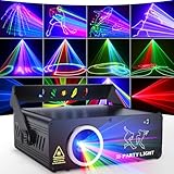 Ehaho DJ Disco Lights L2700 | 3D RGB Animation Beam Effect Light with Rotation/Zoom & Animation Memory | Music Sync Sound Active Party Light with DMX 512 for Parties Nightclub Live Show Halloween