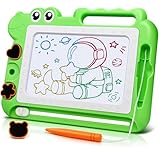 AiTuiTui Dinosaur Magnetic Drawing Board Kids Toys for 3 4 5 Years Old Girls Boys Birthday, Color Erasable Doodle Education Learning Kid Age 3-7, Toddler Drawing Travel Toys (Green)