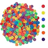 FDRJKN 300 Coloured Plastic Coins Tokens for Events, Maths, or Games - Double Sided for Kids' Education or Counting