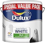 Dulux 500007 6 Litre Smooth and Creamy Emulsion Paint for Use on Walls/Ceilings - Pure Brilliant White