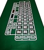 Dark GREEN Roulette Casino Cloth - Layout - Baize