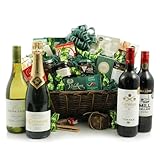 The Grande Food & Wine Hamper Gift – Luxury Hamper of Wine & Gourmet Food – Hamper Gift for Women, Men, Anniversary, Birthdays, Hampers for Couples