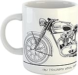 1961 Triumph 650cc Bonneville Motorcyle - Classic Motorcycles Mug - 300ml - Dishwasher and Microwave Safe (Ceramic)