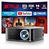 TOPTRO 4K Projector【NetfIix Officially & 36W 3D Surround DoIby Audio】1500ANSI High-Brightness AI Auto Focus/Keystone Smart Projectors FHD 1080P, Bluetooth WiFi 6 Home Cinema TV Projectors for Bedroom