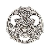 NICENEEDED Vintage viking Brooches, Norse Medieval Gothic brooch Triquetra Shaped Lapel Pin, Viking Shawl Scarf Goth Brooch Unisex Accessories for Dress Decoration