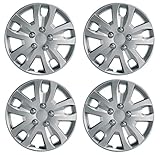 UKB4C Set x 4 Silver Multi-Spoke Wheel Trims Hub Caps Covers Protectors (15")