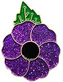 Purple Poppy Pin Badge Brooch Animals Remembrance War WW1 (1)