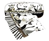 Fridolin Glasses Case Set Hard Case Cats Sepia Rosina Wachtmeister Glasses Case with Glasses Cleaning Cloth