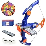 Bow and Arrow Set for Kids Compatible with Nerf Gun Bullets, 12-Dart Clip Shot Foam Bullet Toy Archery Set with 36 Foam Darts for boys and girls, Kids Birthday Gifts for Boys Girls