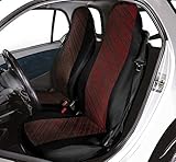 CORA 000129168 Smart Fortwo Custom Front Seat Covers, Diago Red