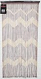 H-LINE Beaded Bamboo Wooden Door Curtain Summer Blind Fly Curtain Screen 180cm x 90cm (Thick Wave Design)