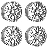 4x Carmani rims alloy rims 20 Ludwig 6,5x16 ET50 5x108 white silver compatible with Ford C-Max Focus Galaxy S-Max Kuga Mondeo Transit Tourneo
