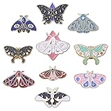 10Pcs Butterfly Brooch Pins Insect Brooch Butterflies Alloy Lapel Badges Animal Brooch Pins for Backpacks Clothes Caps Decors