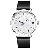Svalbard GAUGE Swiss Quartz Single Hand Leather White Steel Men's Watch, White